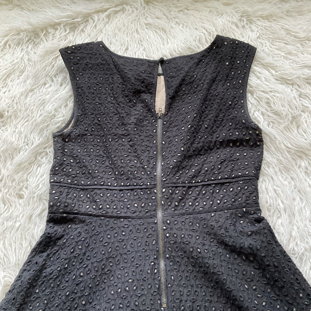 loft black‎ eyelet fit & flare dress - Picture 7 of 8
